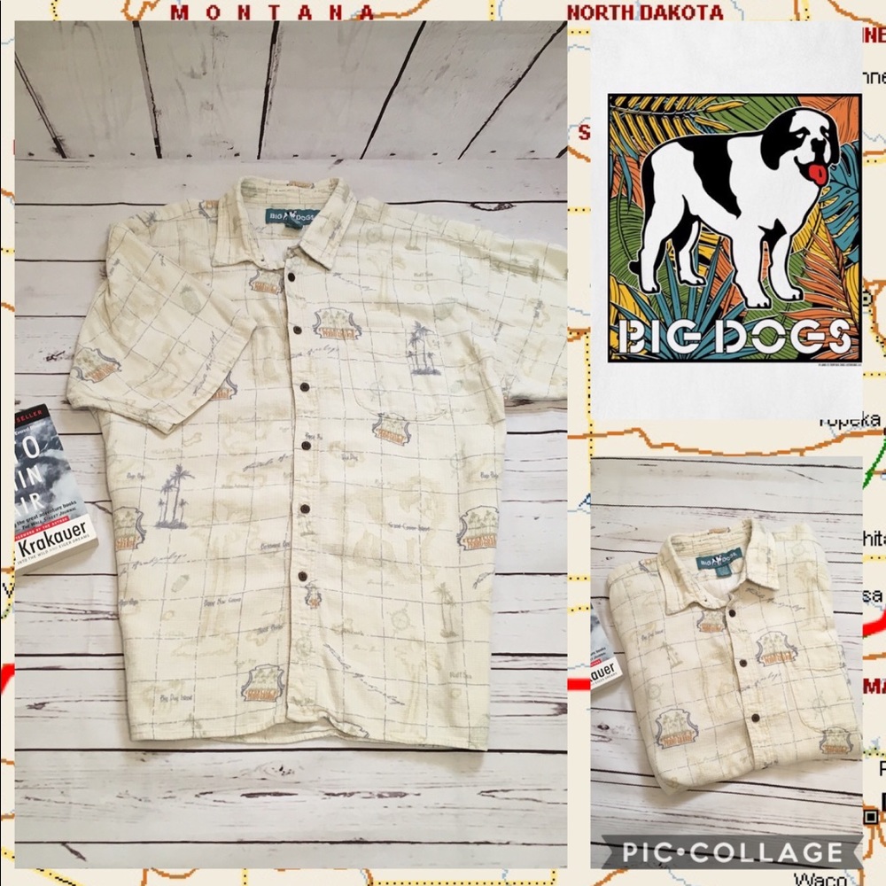 BIG DOGS Island button down shirt XL